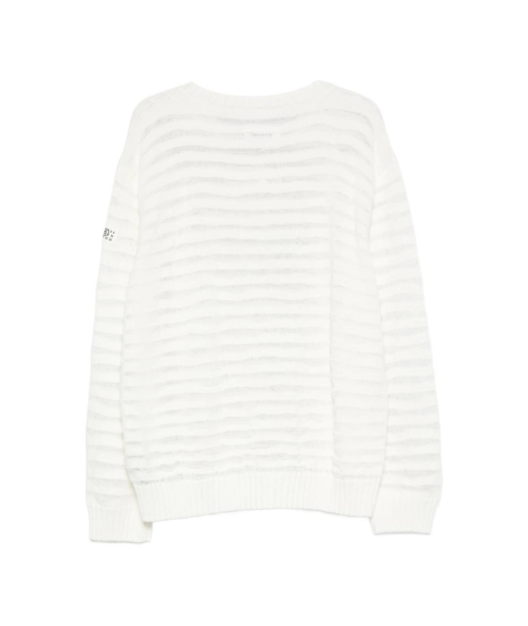 MM6 MAISON MARGIELA Белый хлопковый джемпер / свитер, фото 3