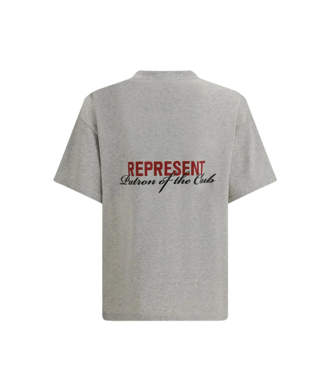 REPRESENT Серая хлопковая футболка, фото 3