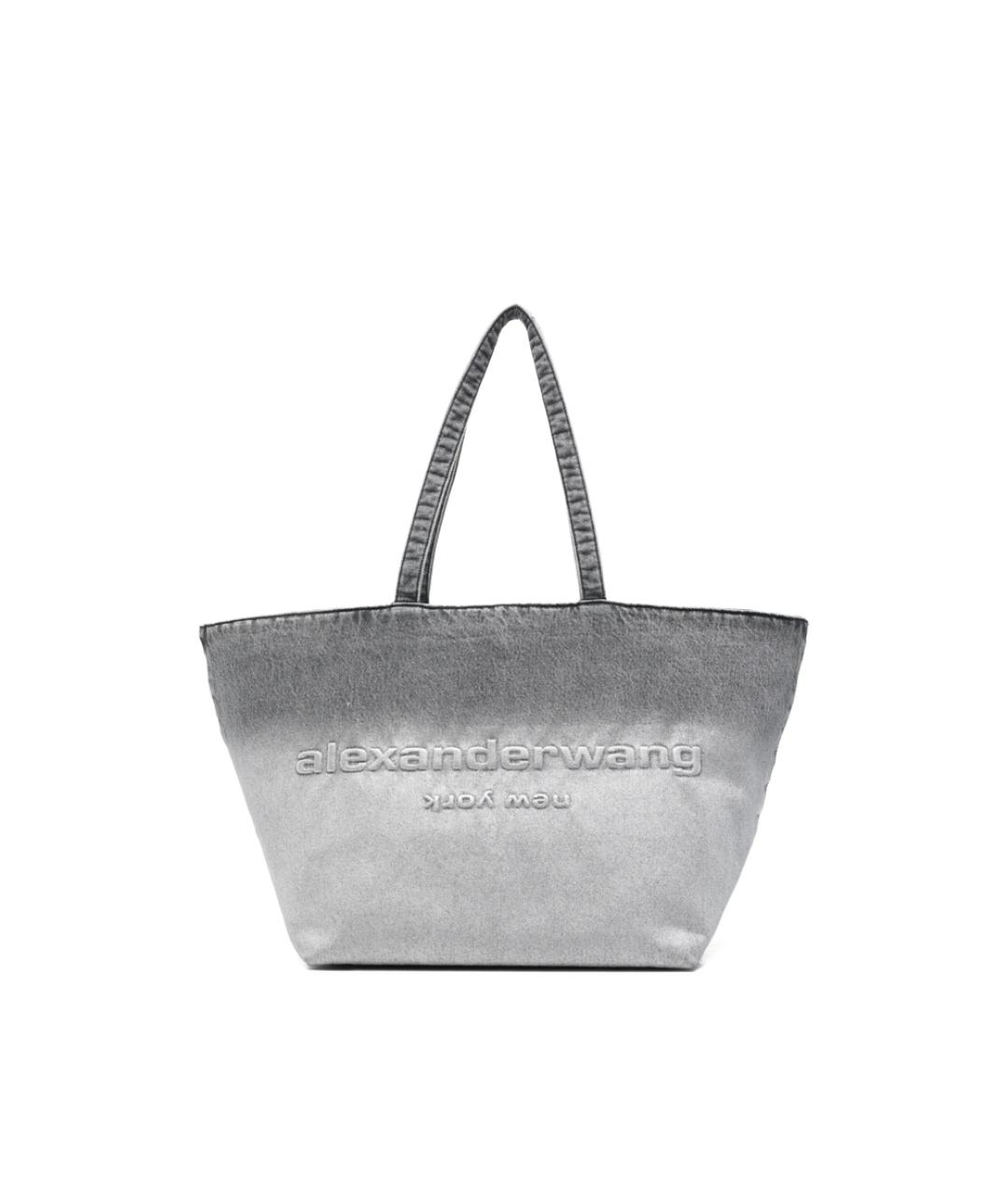 ALEXANDER WANG Серая тканевая сумка тоут, фото 1