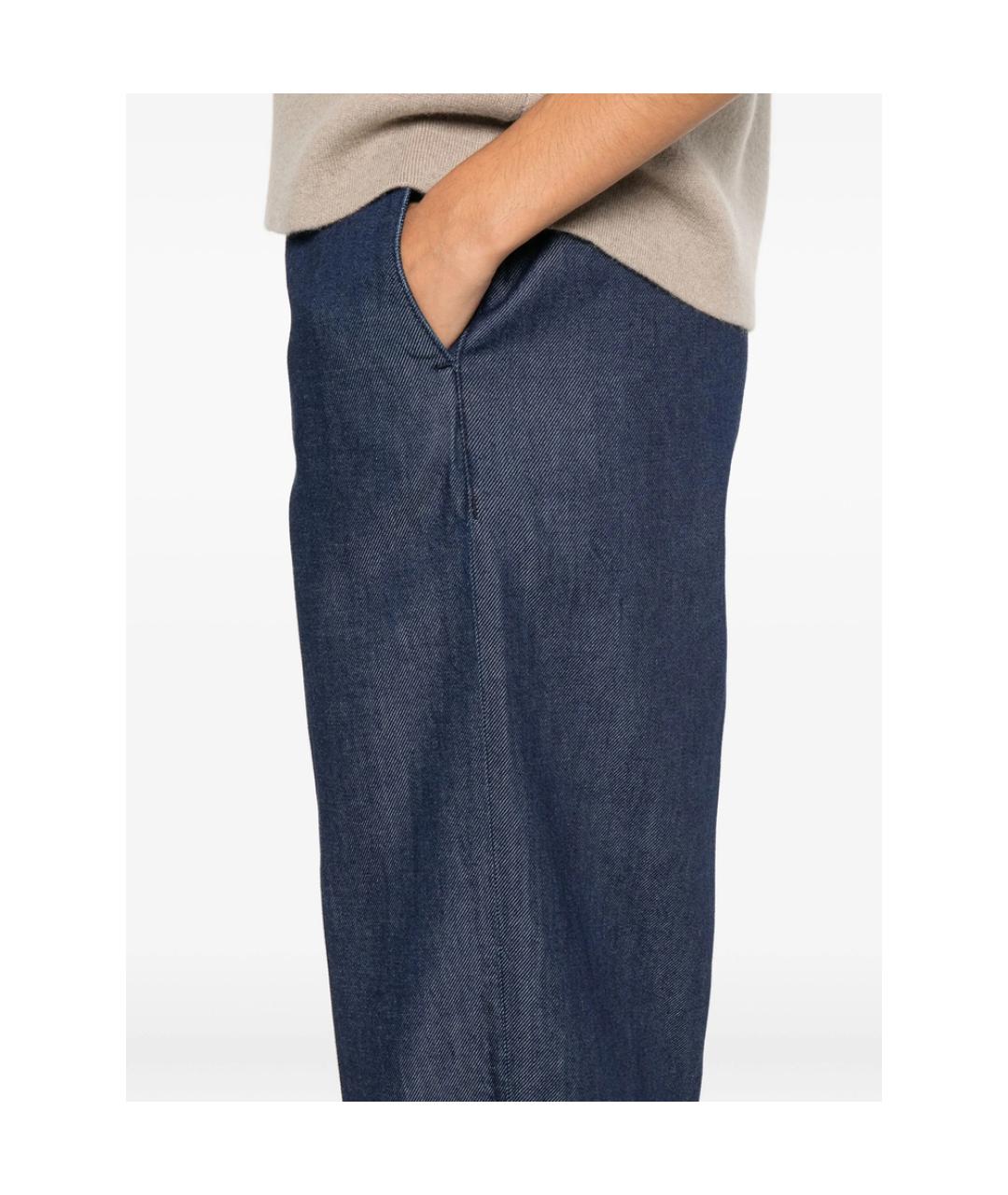 CALVIN KLEIN Синие хлопковые прямые джинсы, фото 2