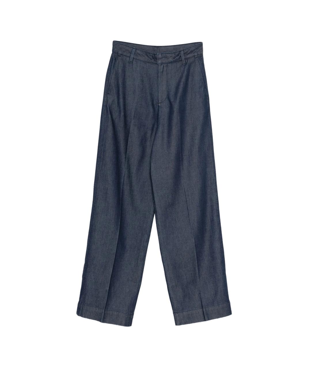 CALVIN KLEIN Синие хлопковые прямые джинсы, фото 1