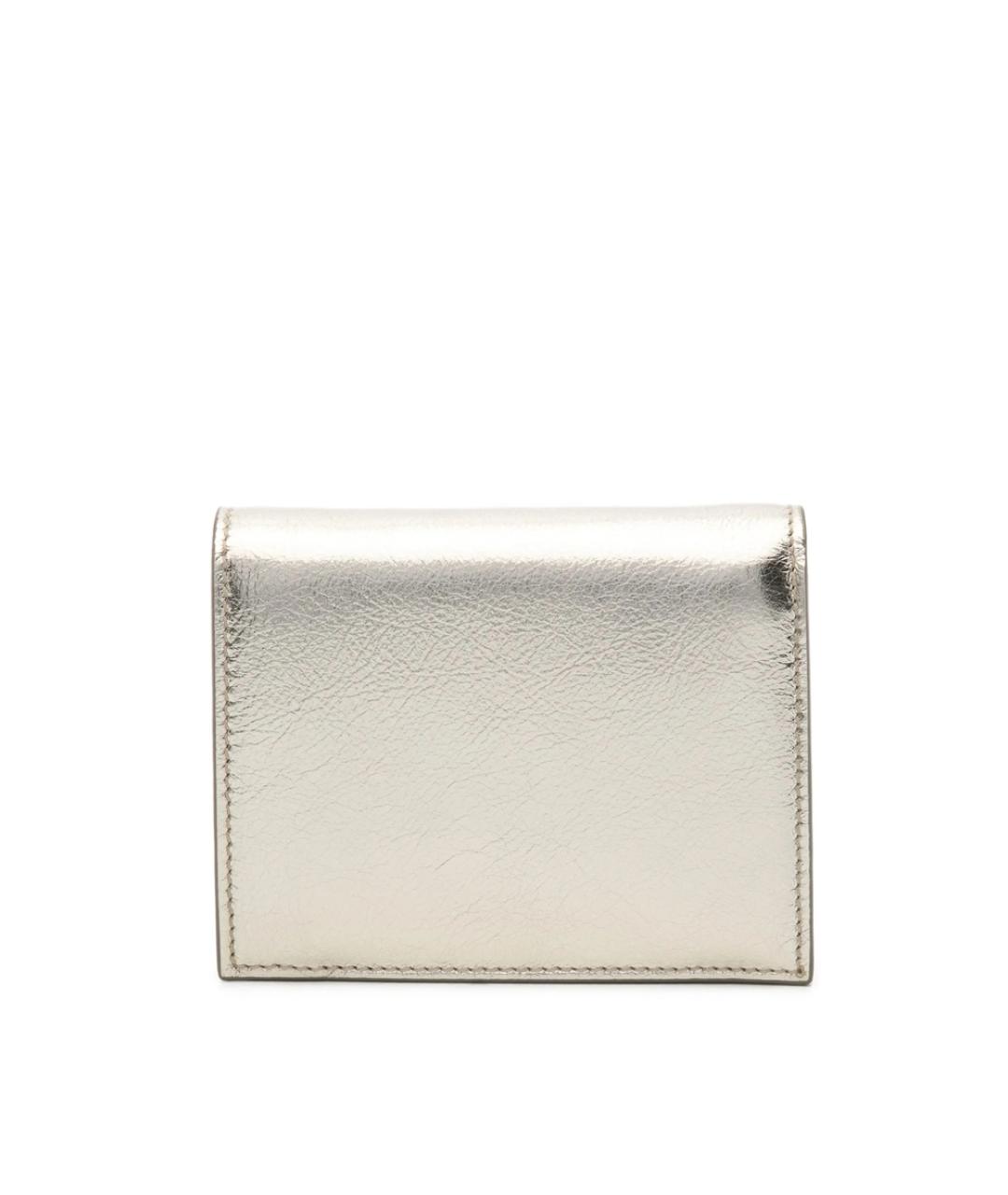 FERRAGAMO Золотой кожаный кошелек, фото 3