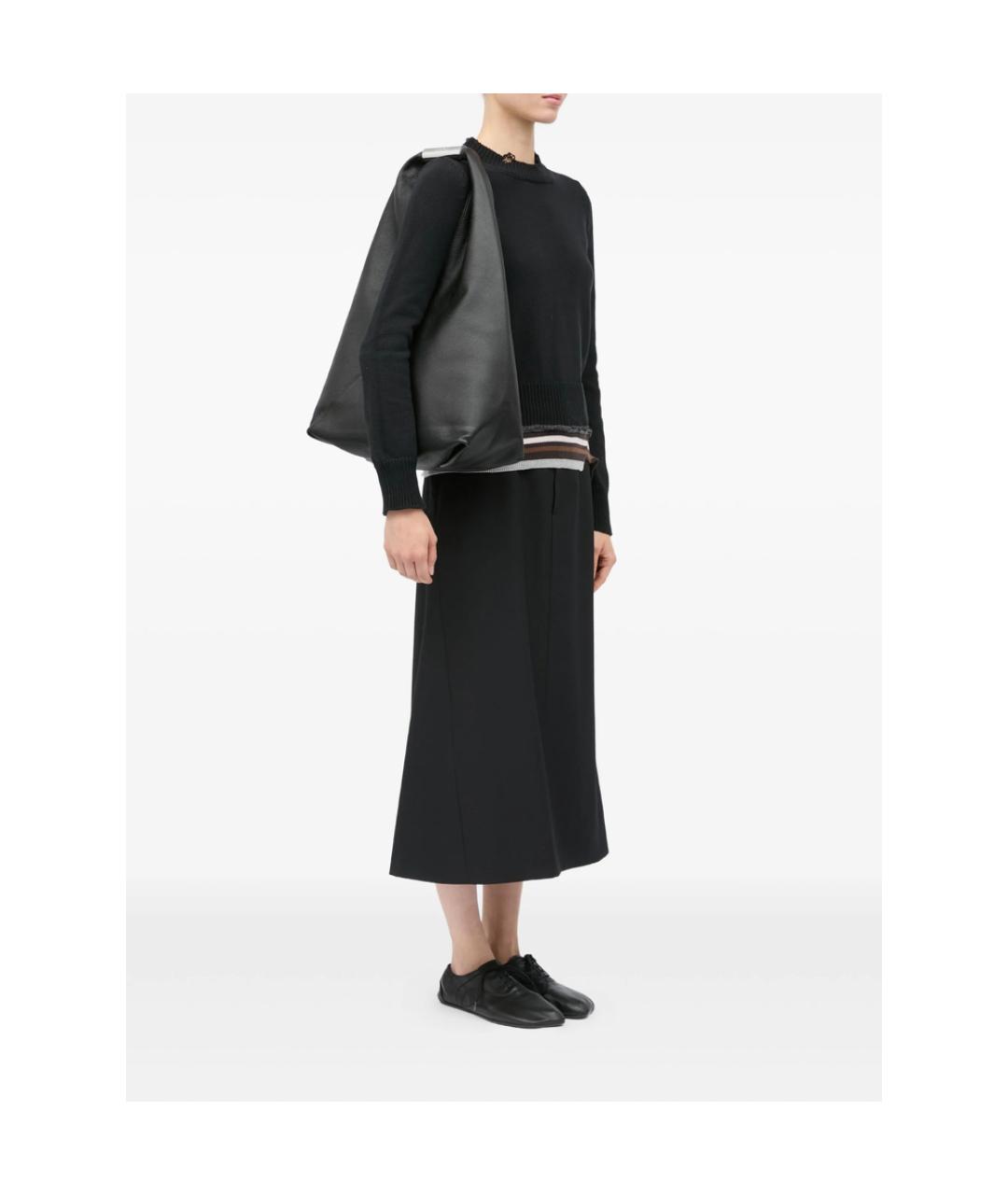 MM6 MAISON MARGIELA Черная кожаная сумка тоут, фото 4
