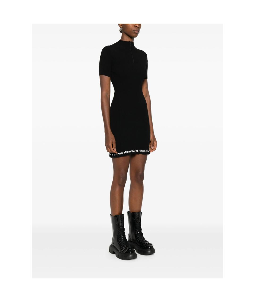 ALEXANDER WANG Черное полиамидовое повседневное платье, фото 3