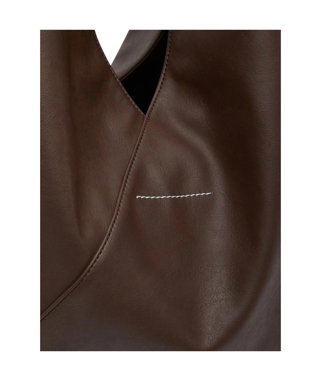 MM6 MAISON MARGIELA Коричневая сумка тоут, фото 4
