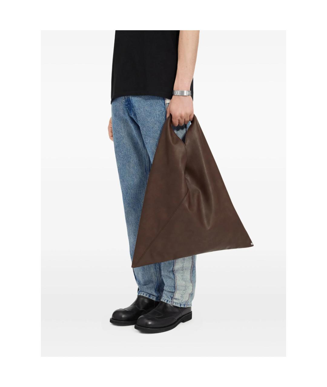 MM6 MAISON MARGIELA Коричневая сумка тоут, фото 2
