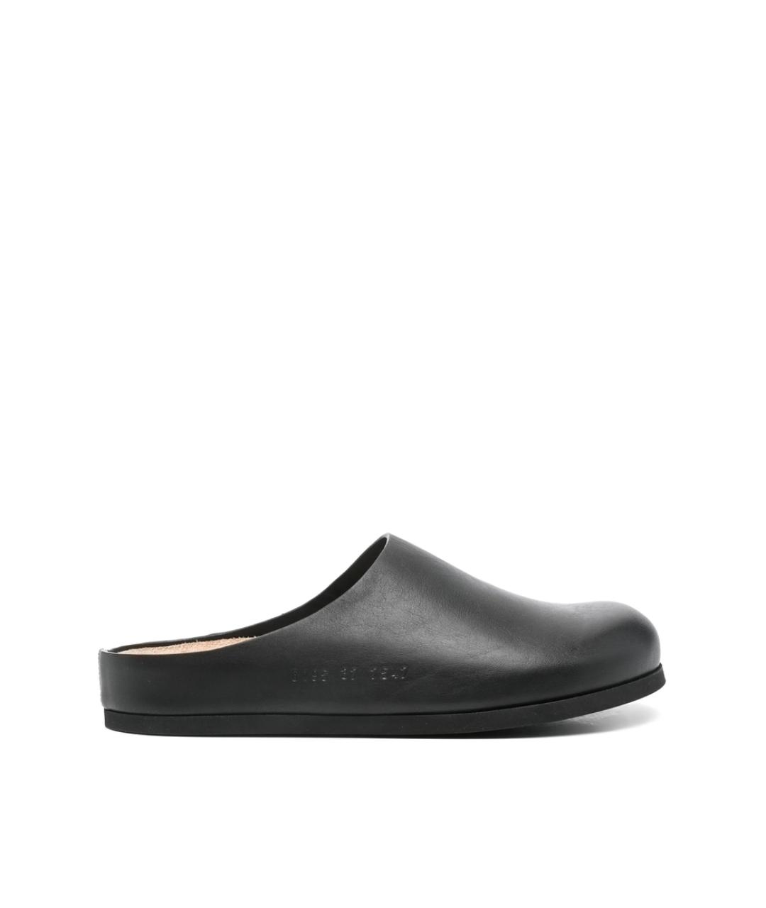 COMMON PROJECTS Черные кожаные мюли, фото 1