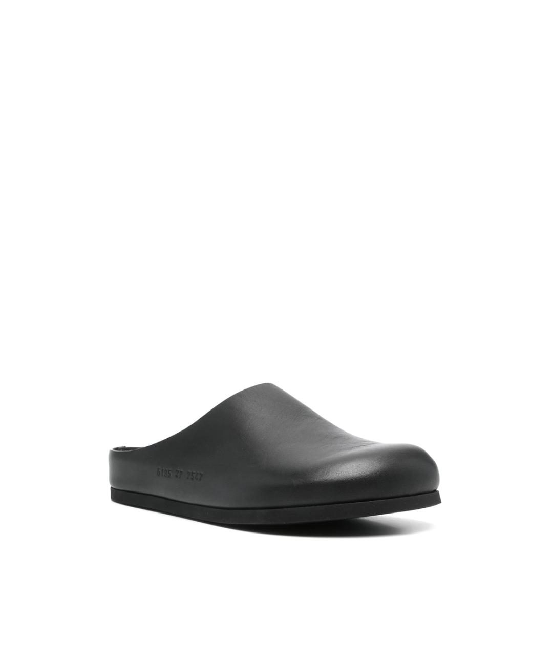 COMMON PROJECTS Черные кожаные мюли, фото 4