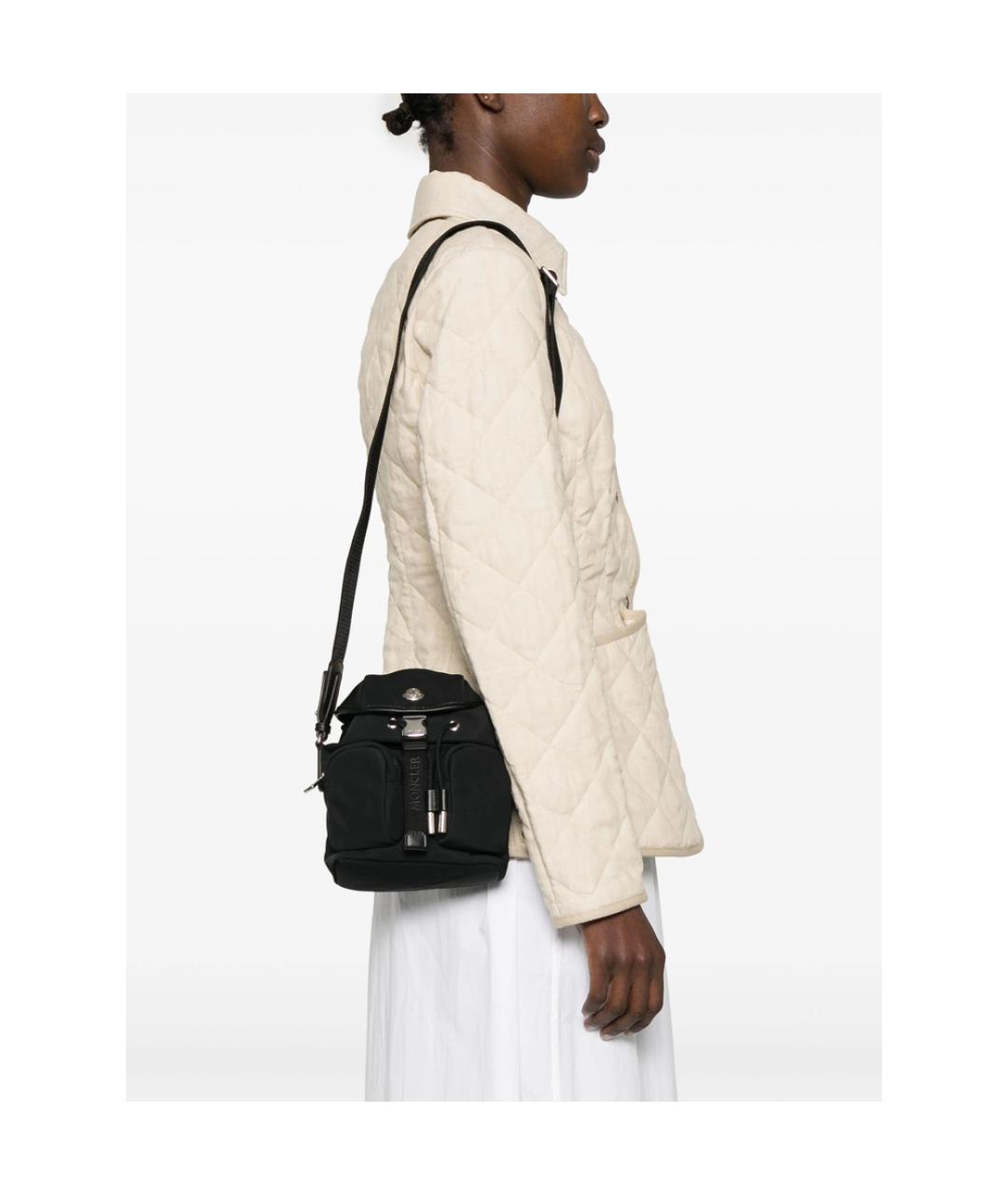 MONCLER Черный синтетический рюкзак, фото 5