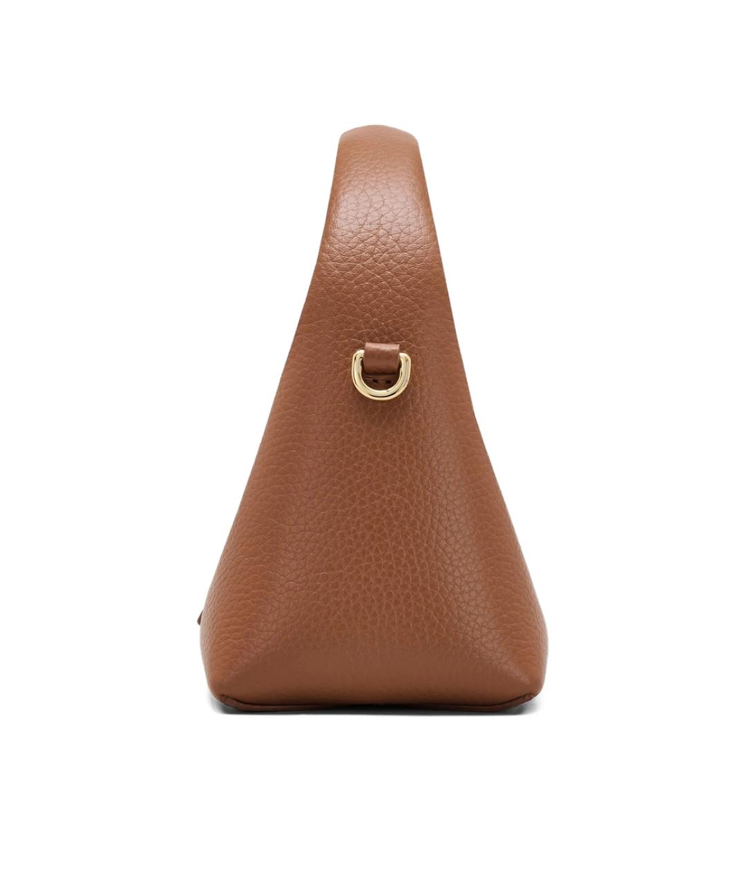 MARC JACOBS Коричневая кожаная сумка с короткими ручками, фото 3