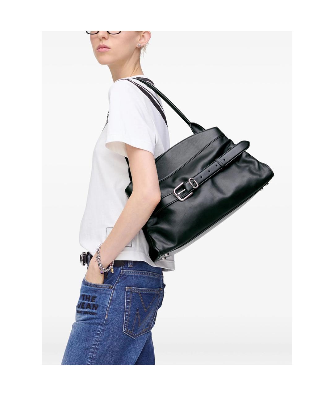 MARC JACOBS Черная кожаная сумка тоут, фото 2