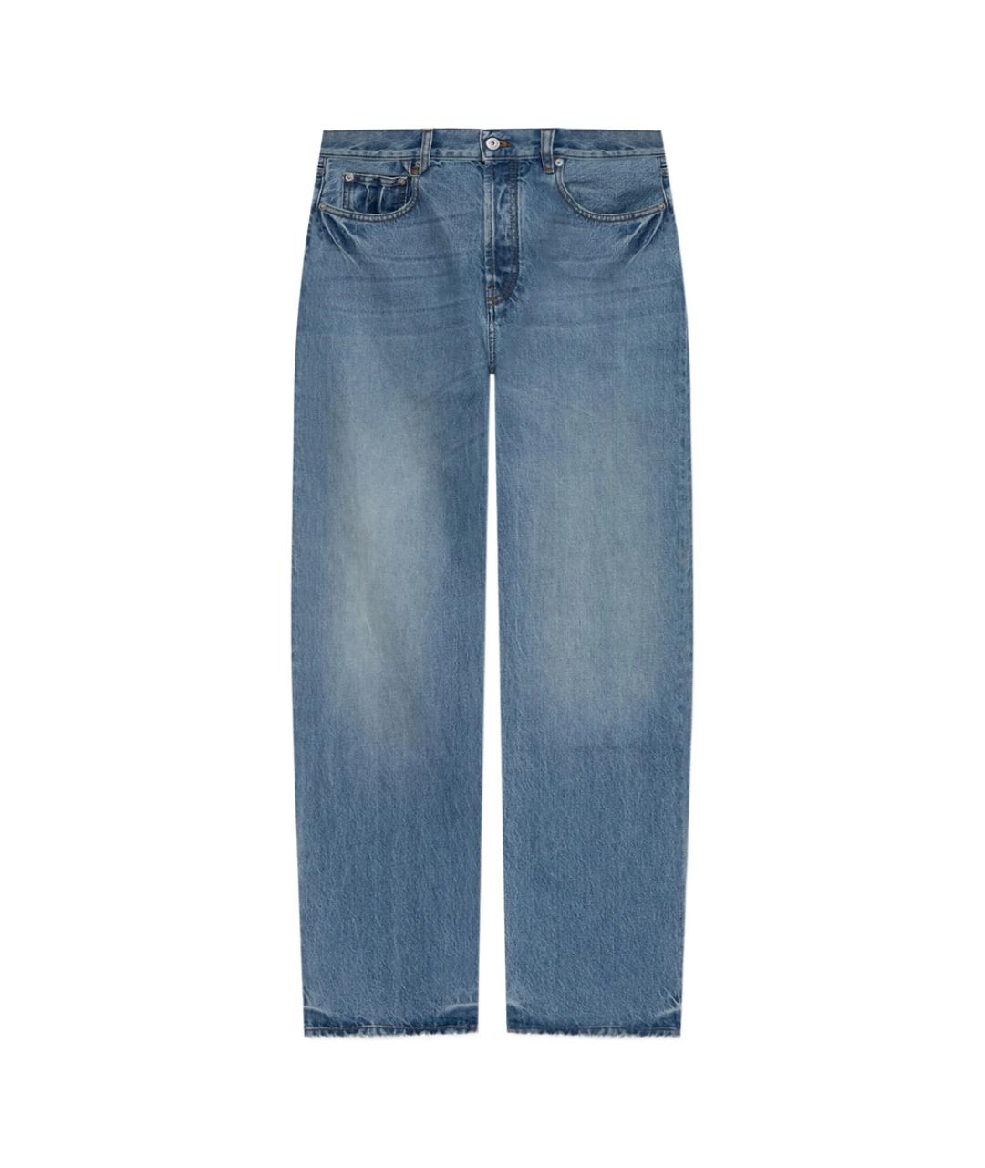 JACQUEMUS Синие хлопковые прямые джинсы, фото 1