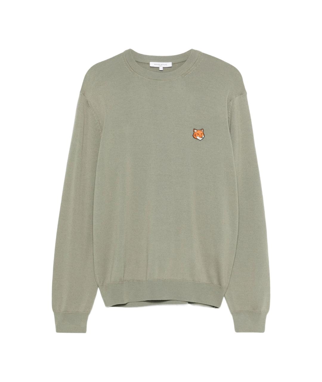 MAISON KITSUNE Зеленый шерстяной джемпер / свитер, фото 1