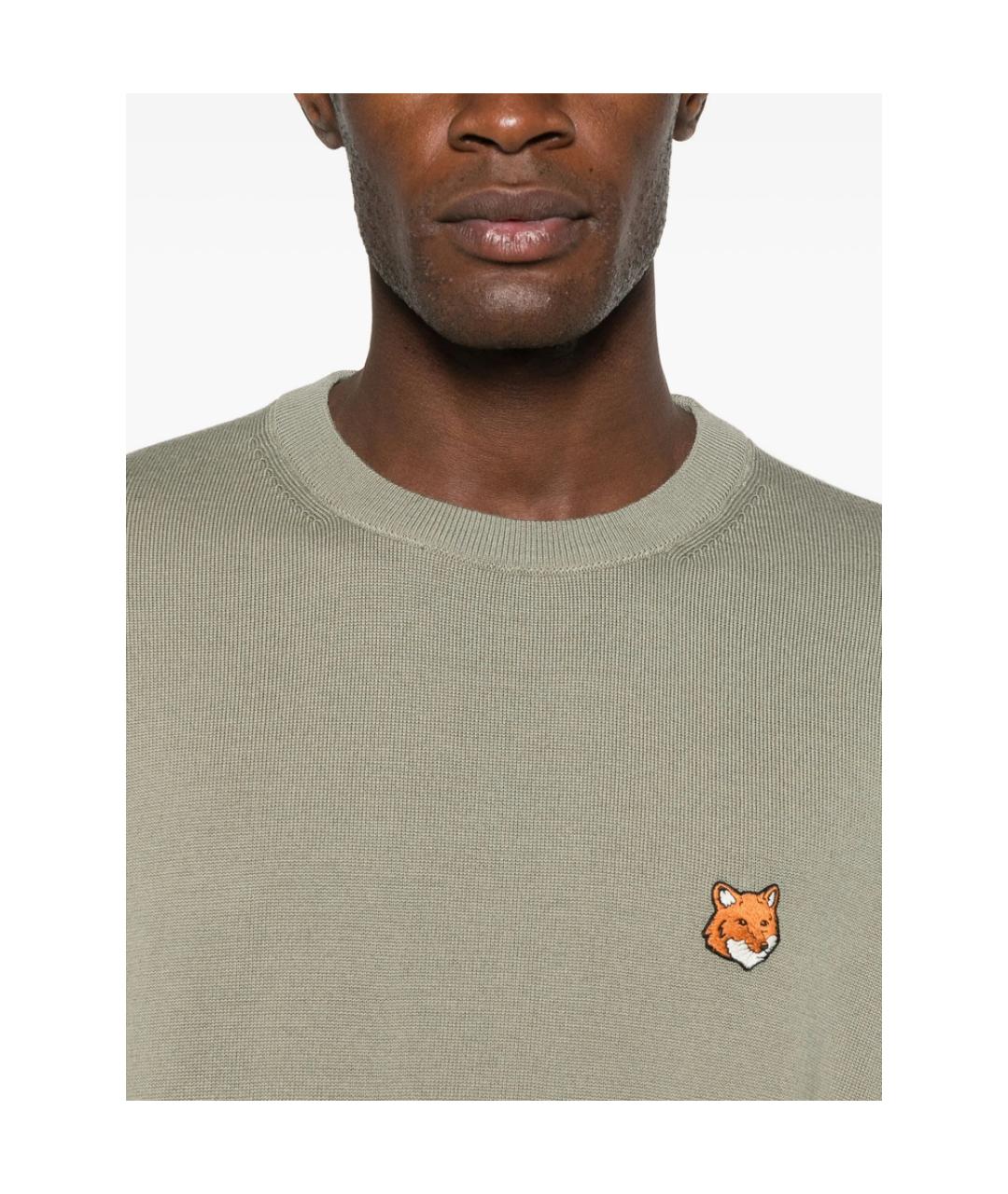 MAISON KITSUNE Зеленый шерстяной джемпер / свитер, фото 5