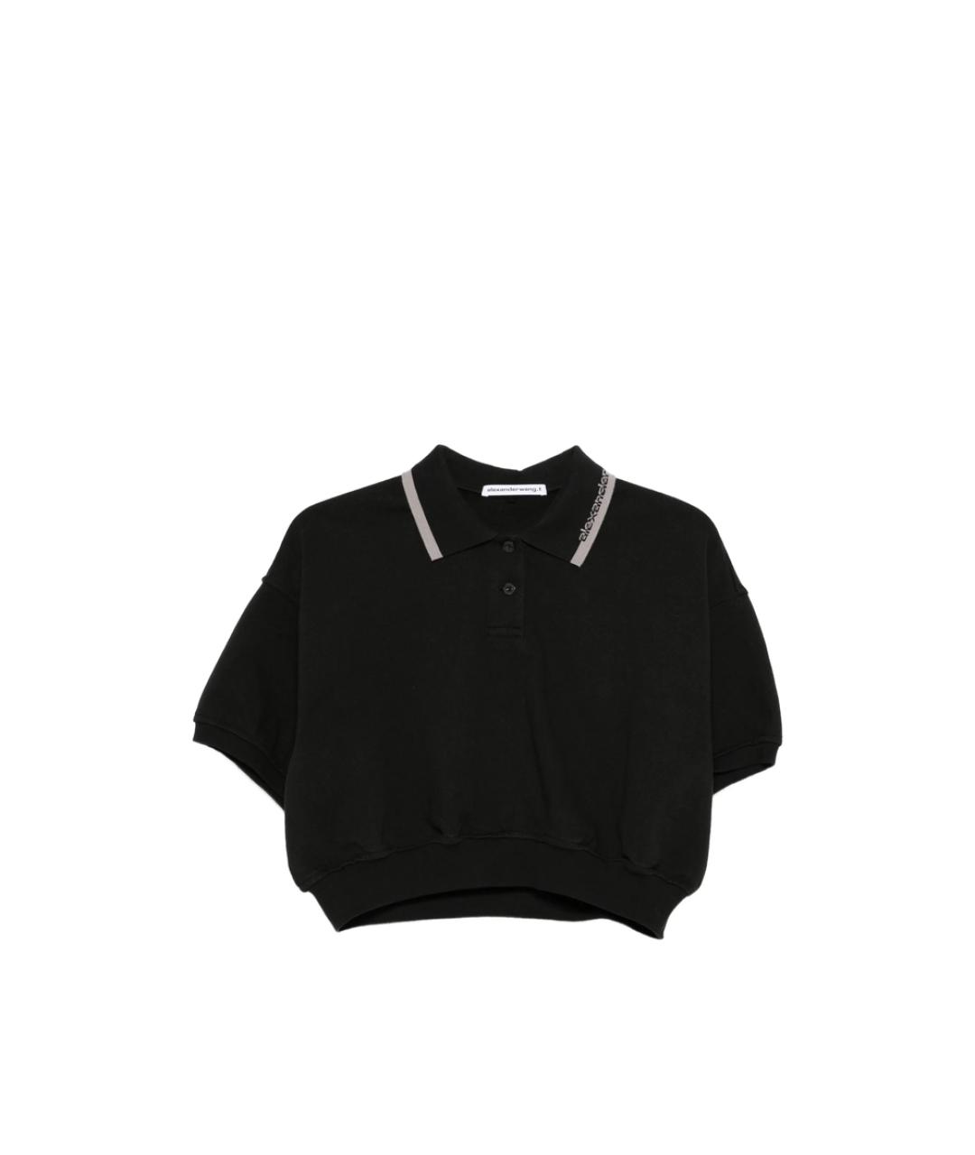 ALEXANDER WANG Черная хлопковая футболка, фото 1