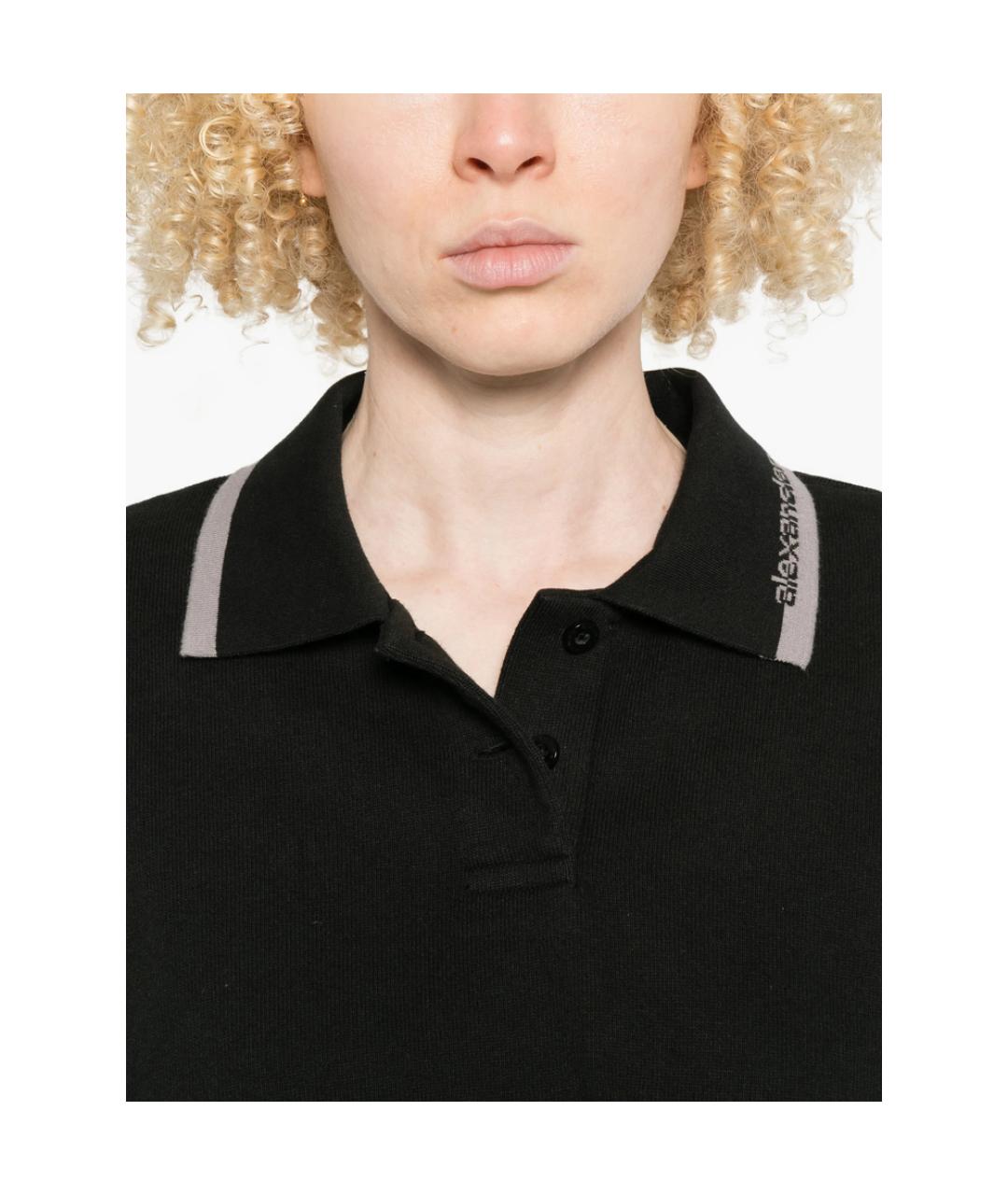ALEXANDER WANG Черная хлопковая футболка, фото 3