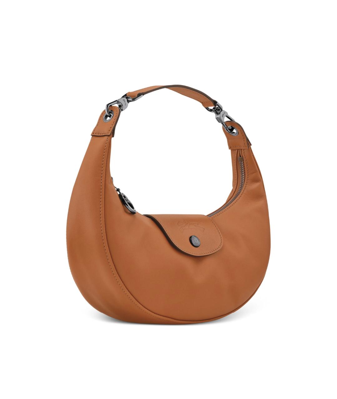 LONGCHAMP Коричневая кожаная сумка через плечо, фото 3