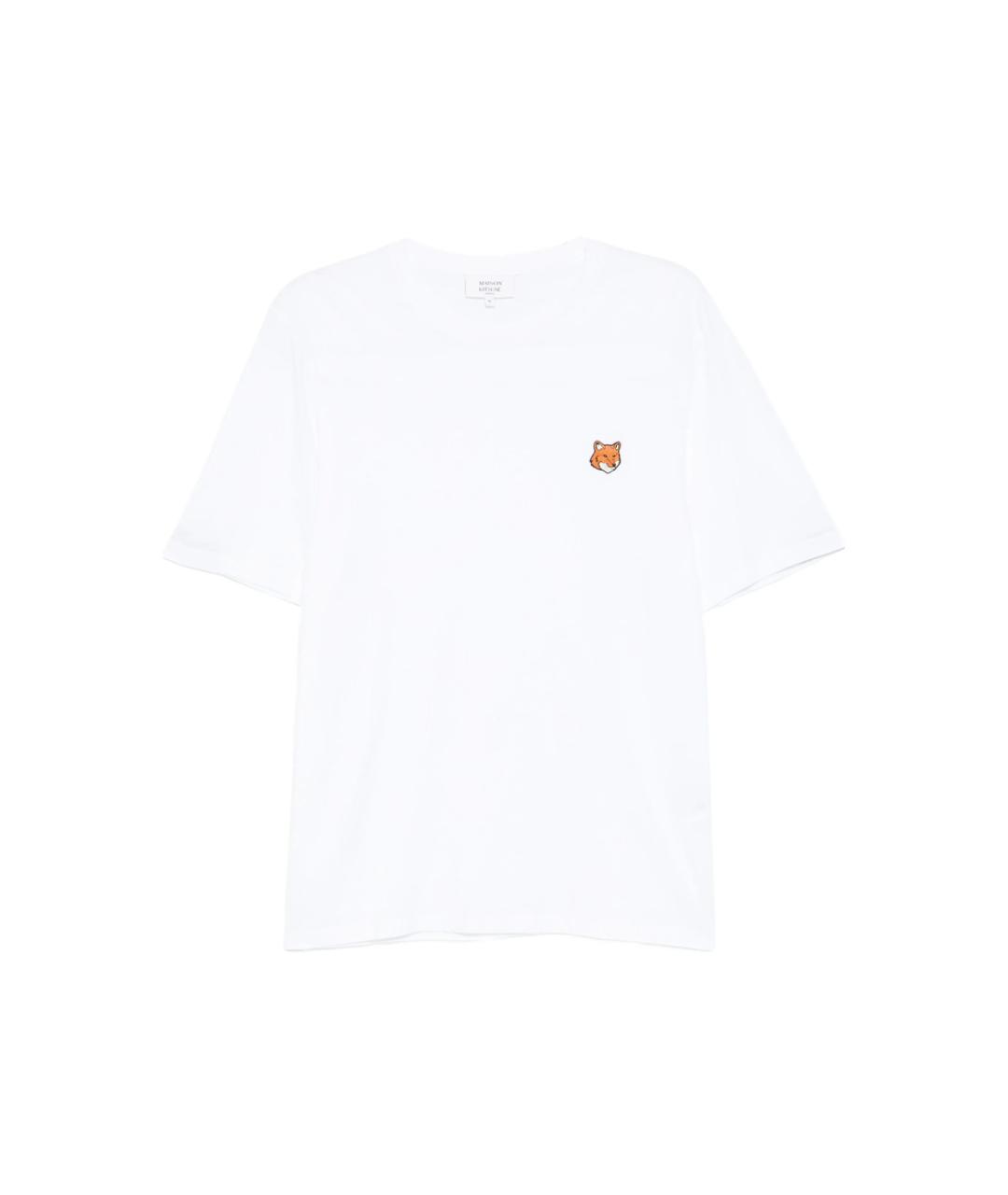 MAISON KITSUNE Белая хлопковая футболка, фото 1