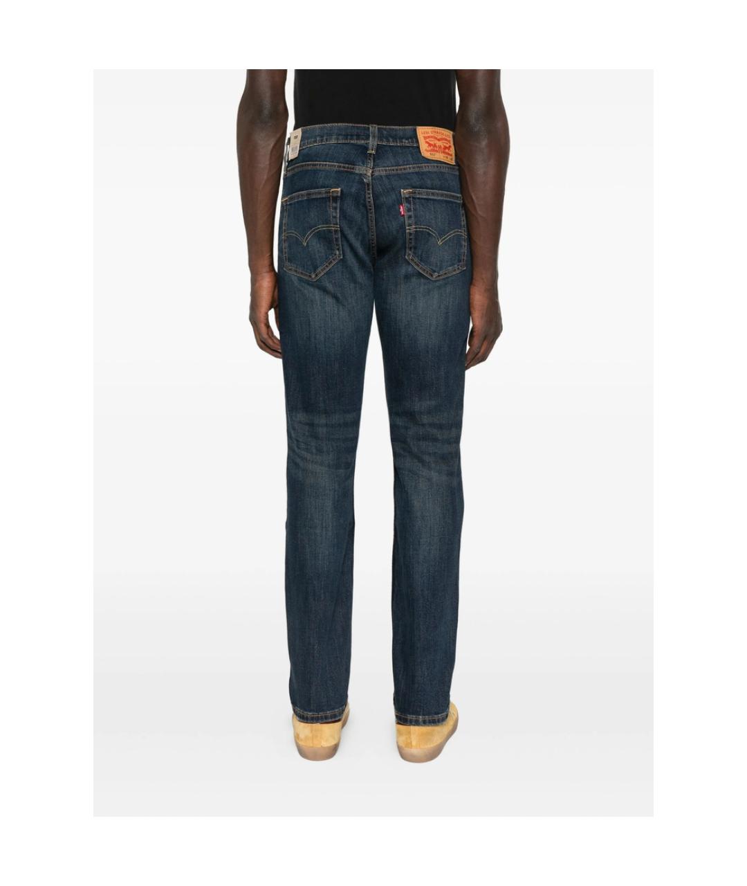 LEVI'S Синие хлопковые прямые джинсы, фото 3