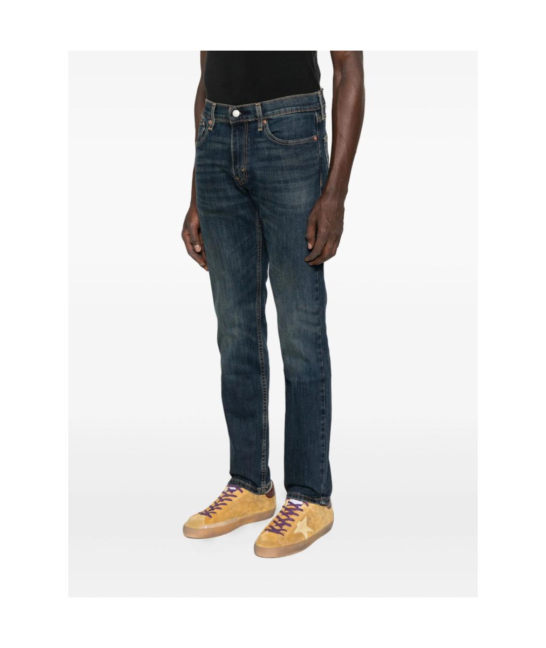 LEVI'S Синие хлопковые прямые джинсы, фото 5