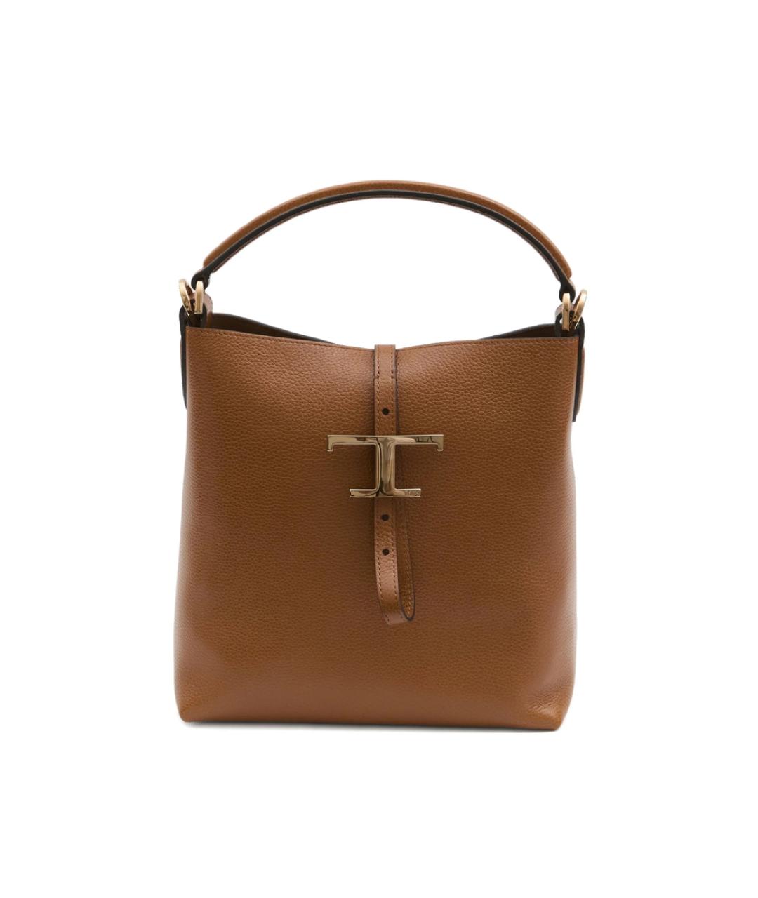 TOD'S Коричневая кожаная сумка через плечо, фото 1