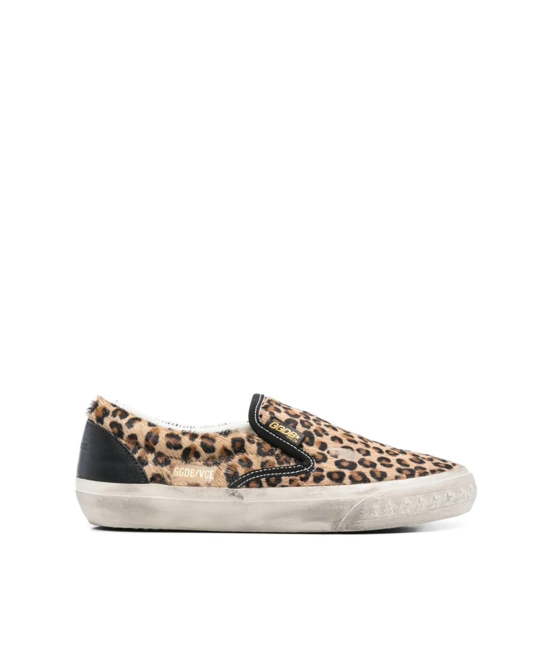 GOLDEN GOOSE DELUXE BRAND Коричневые кожаные слипоны, фото 1