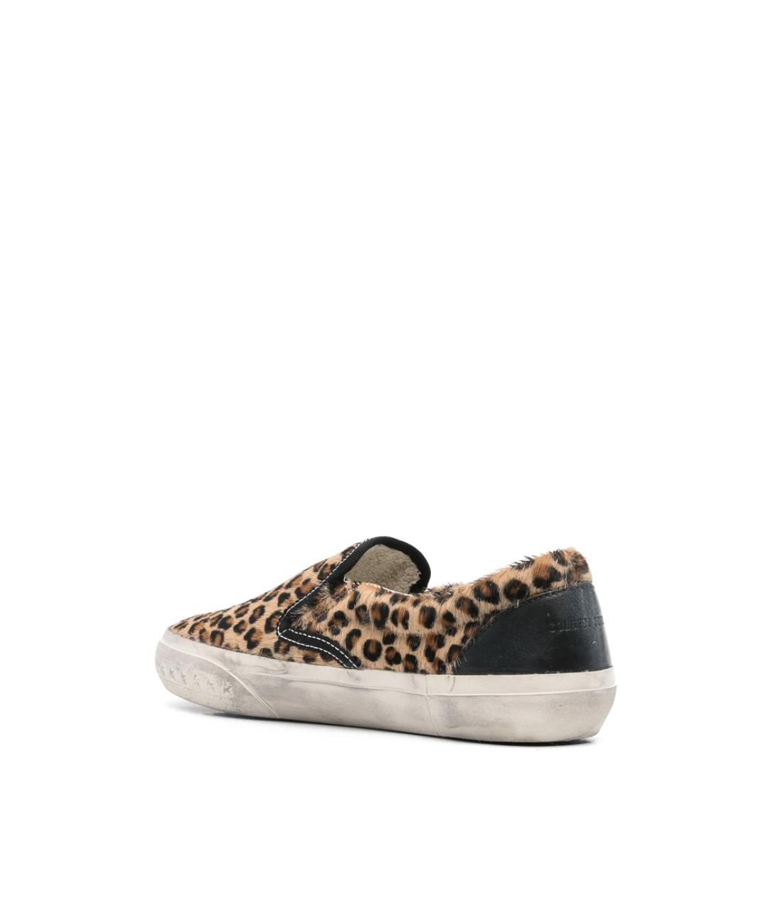 GOLDEN GOOSE DELUXE BRAND Коричневые кожаные слипоны, фото 4