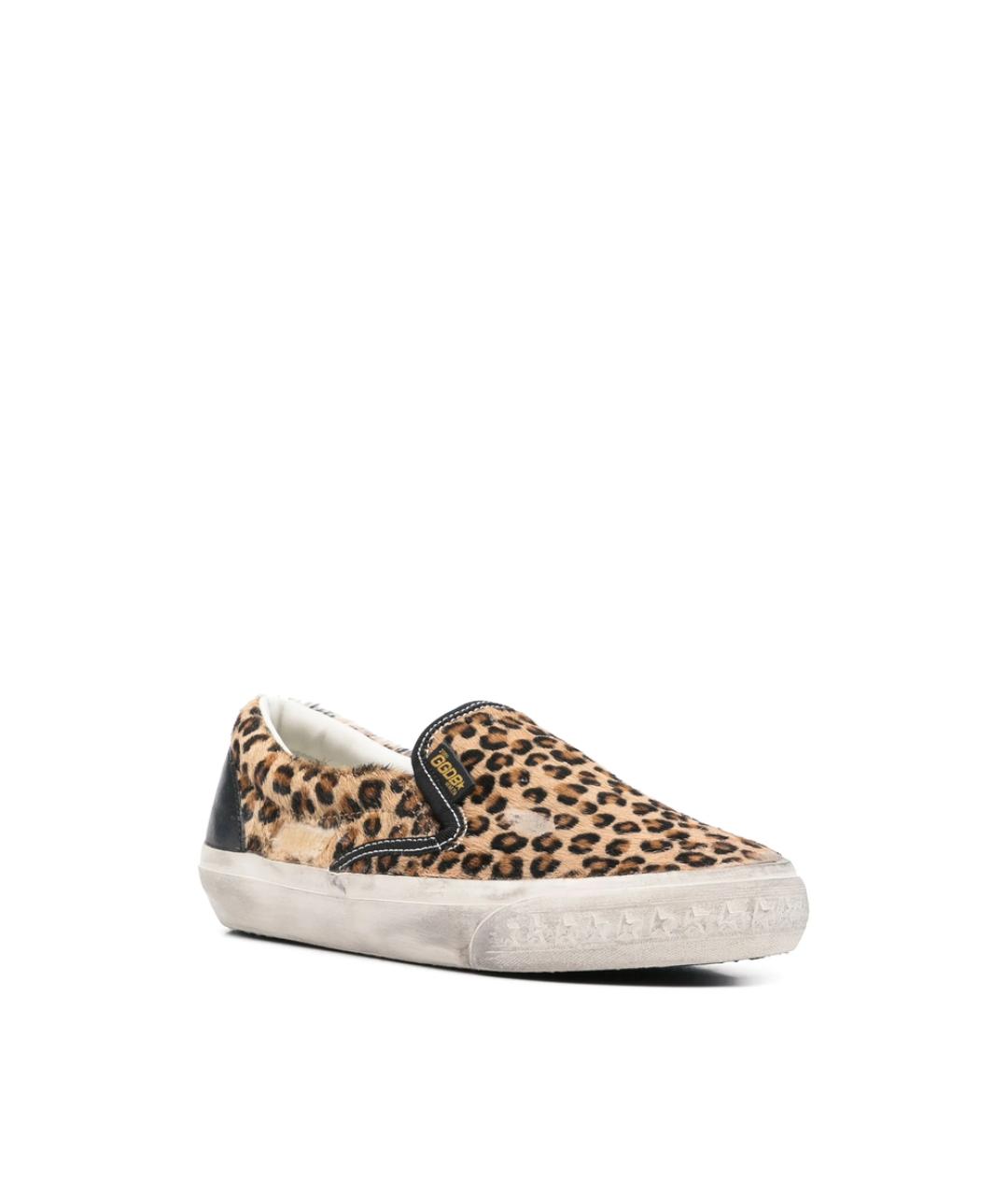 GOLDEN GOOSE DELUXE BRAND Коричневые кожаные слипоны, фото 2