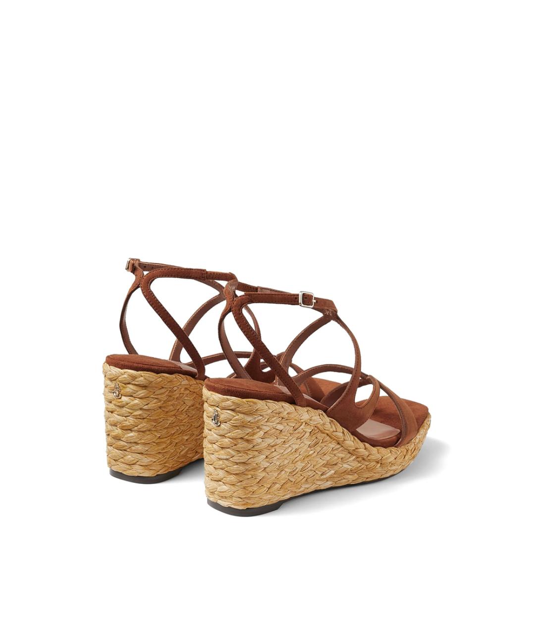 JIMMY CHOO Коричневые кожаные босоножки, фото 5