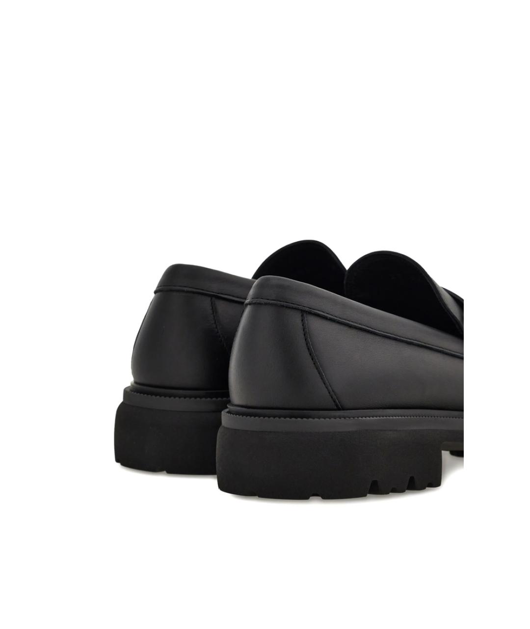 FERRAGAMO Черные кожаные лоферы, фото 2
