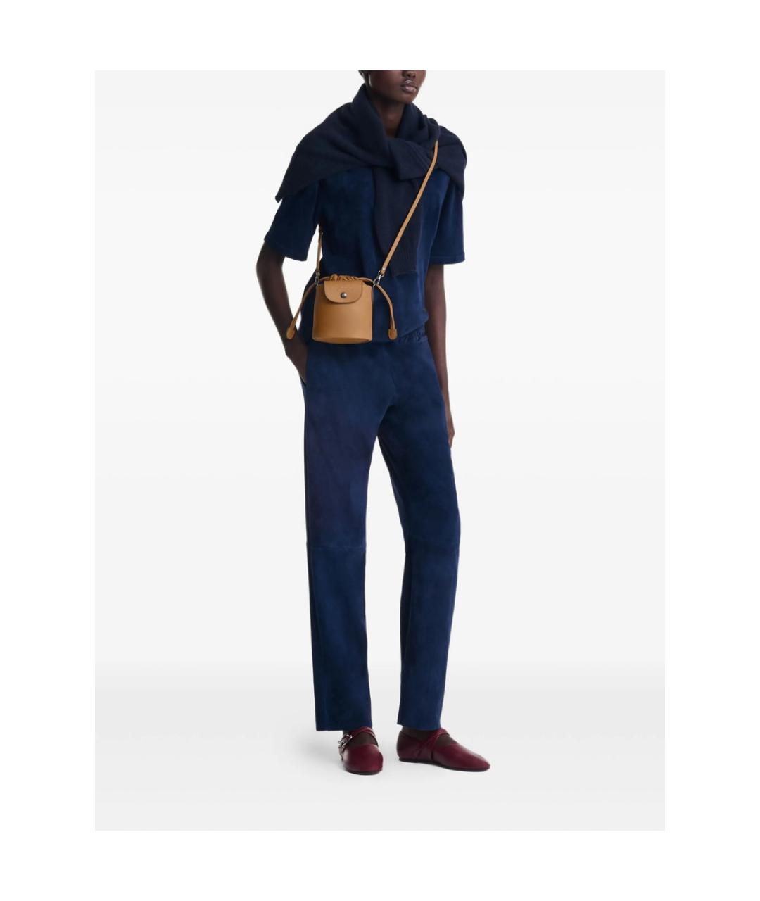 LONGCHAMP Бежевая кожаная сумка через плечо, фото 2