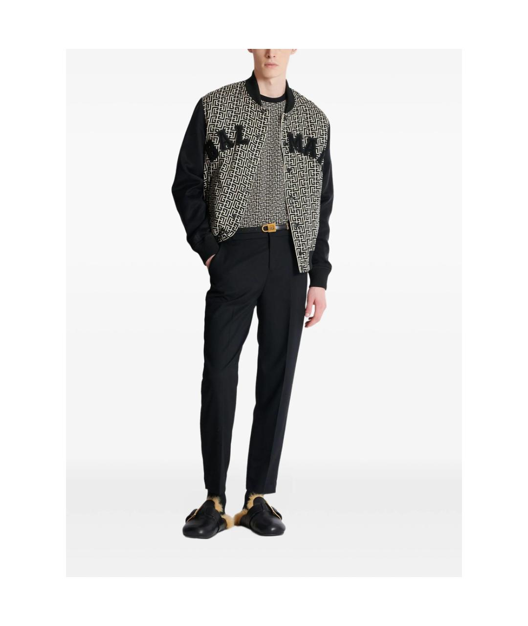 BALMAIN Черная хлопковая футболка, фото 2