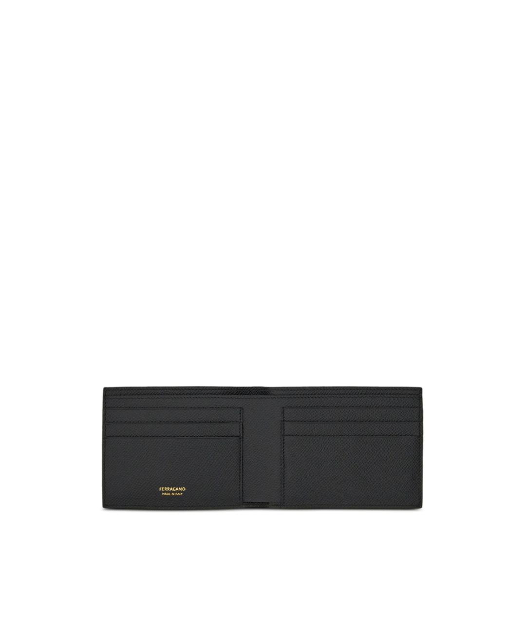 FERRAGAMO Черный кожаный кошелек, фото 5