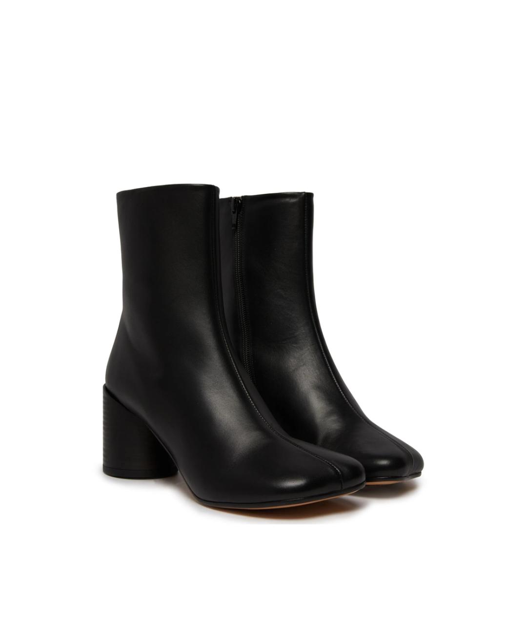 MM6 MAISON MARGIELA Черные кожаные ботильоны, фото 6