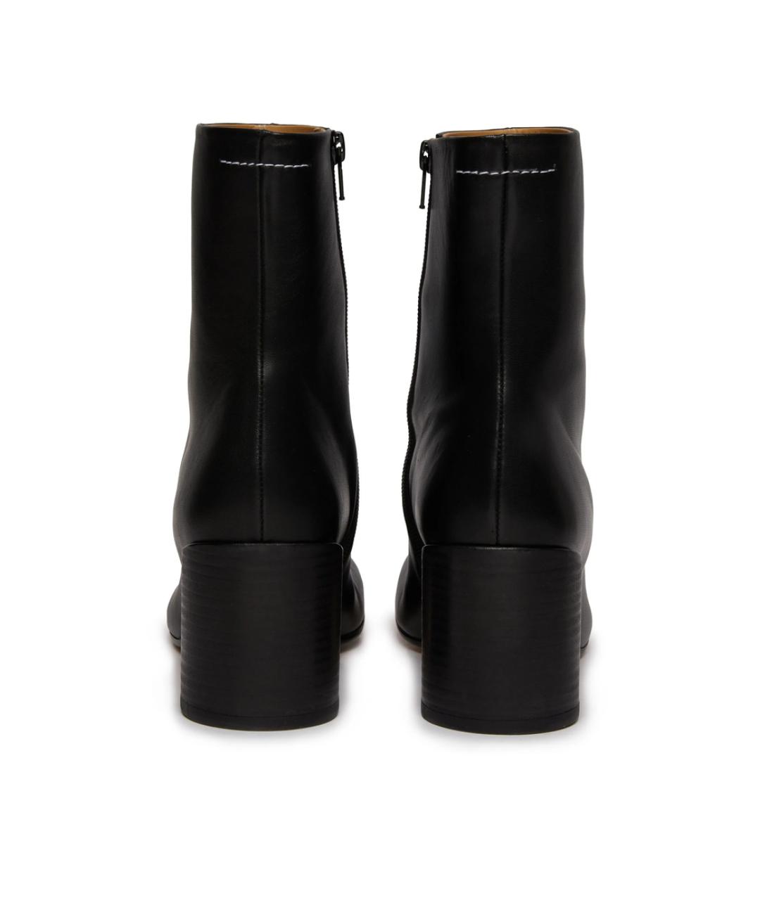 MM6 MAISON MARGIELA Черные кожаные ботильоны, фото 5