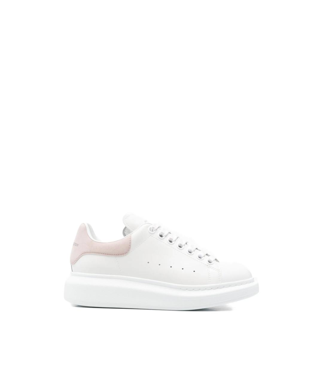 ALEXANDER MCQUEEN Белые кожаные кроссовки, фото 1