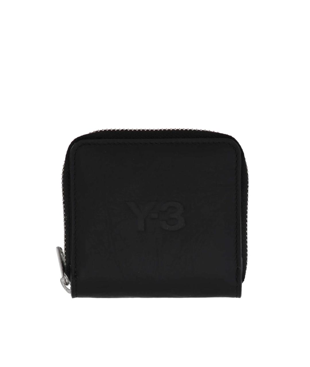 Y-3 Черный кожаный кошелек, фото 1