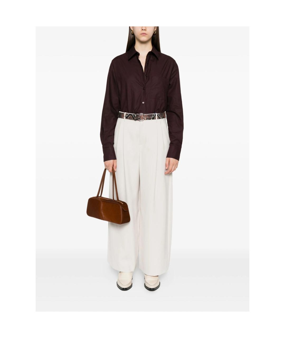 'S MAX MARA Бежевые полиэстеровые прямые брюки, фото 4