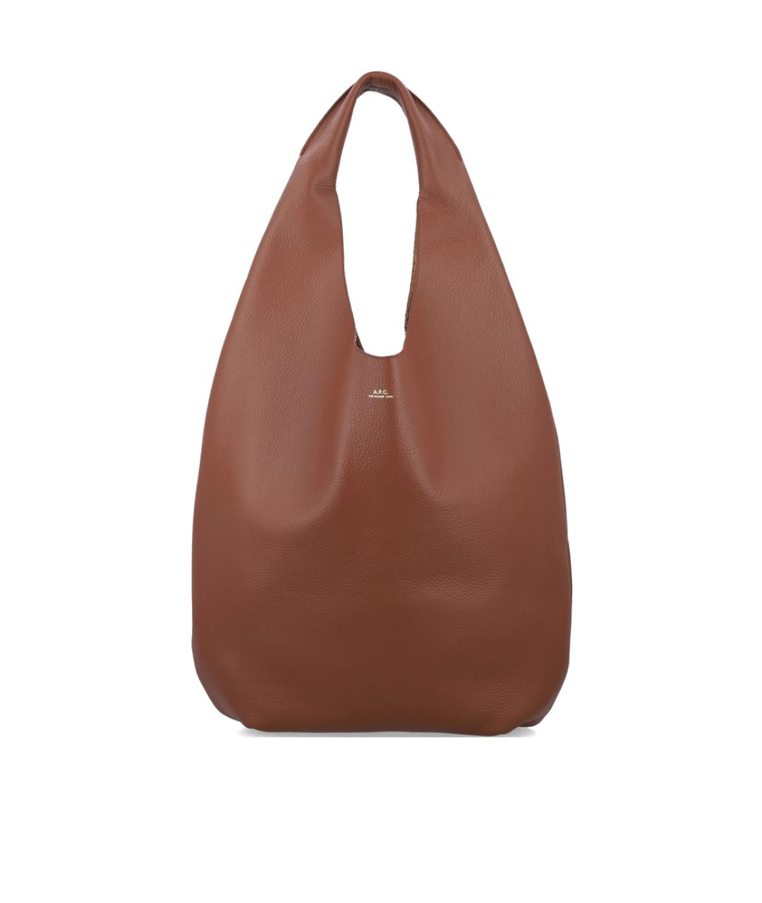 A.P.C. Коричневая кожаная сумка тоут, фото 1