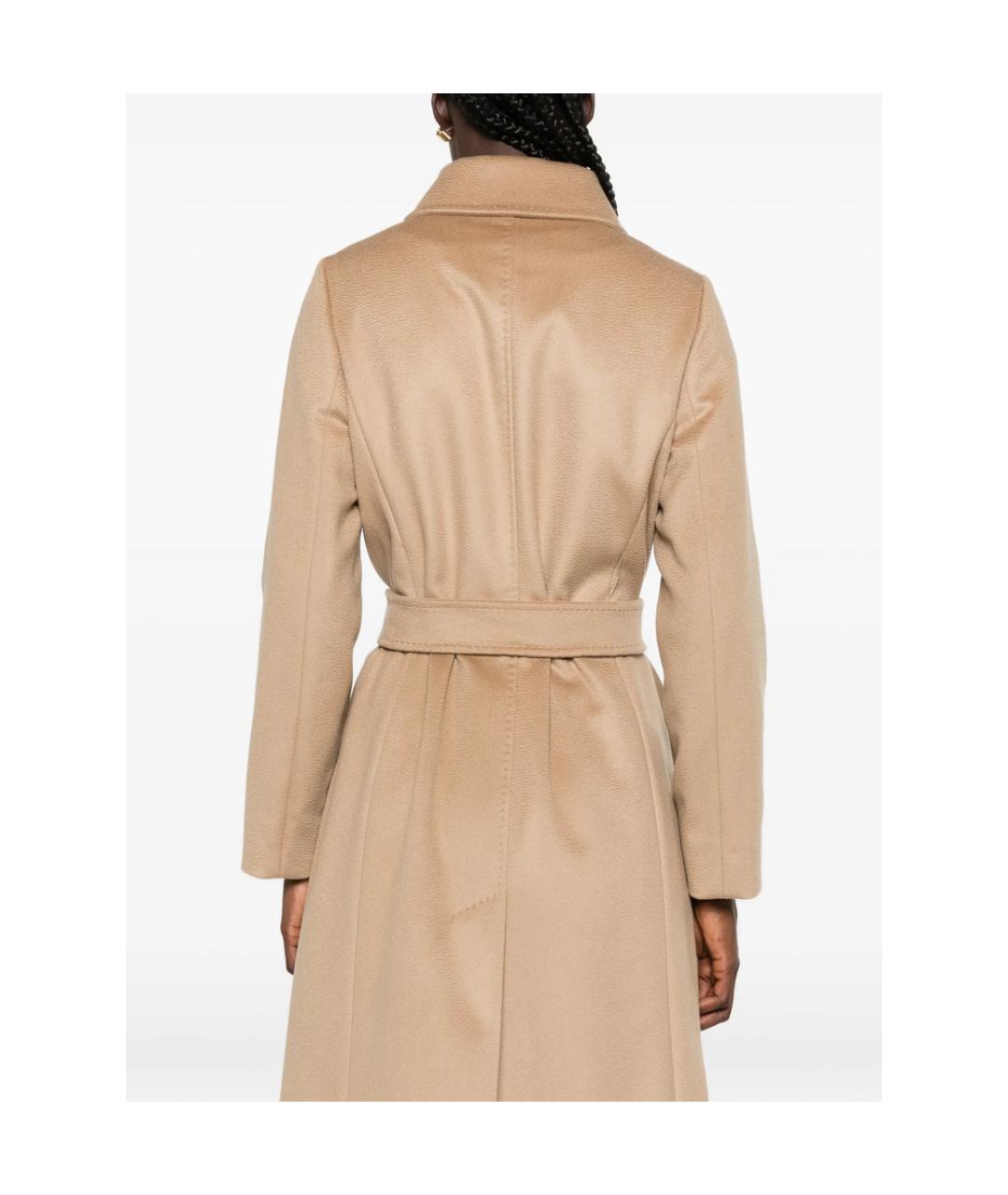MAX MARA STUDIO Бежевое шерстяное пальто, фото 3