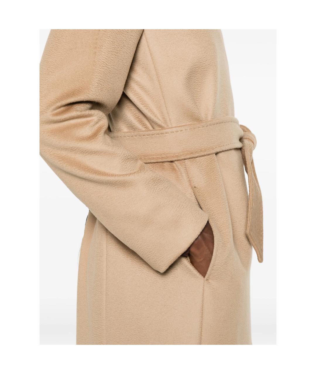 MAX MARA STUDIO Бежевое шерстяное пальто, фото 2