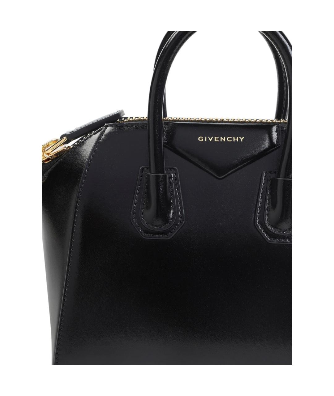 GIVENCHY Черная кожаная сумка тоут, фото 3