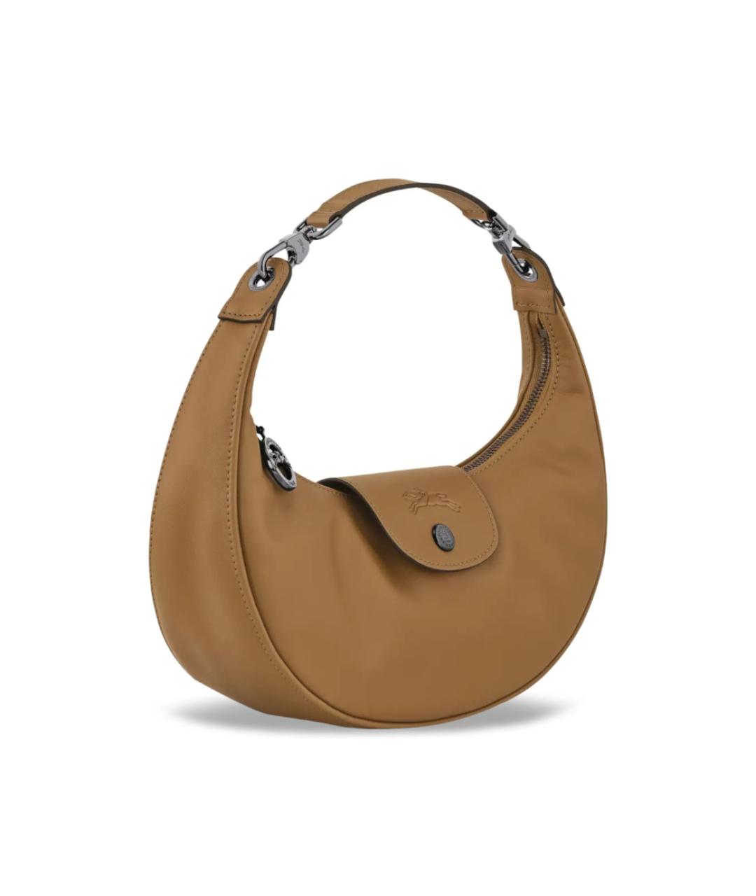 LONGCHAMP Бежевая кожаная сумка через плечо, фото 1