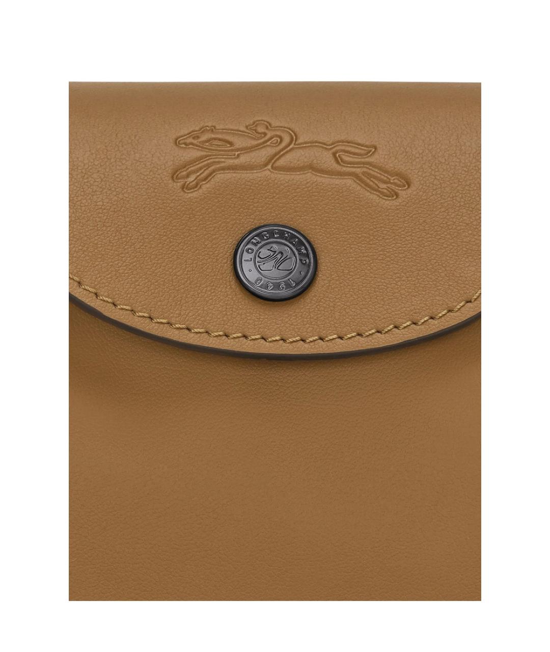 LONGCHAMP Бежевая кожаная сумка через плечо, фото 4
