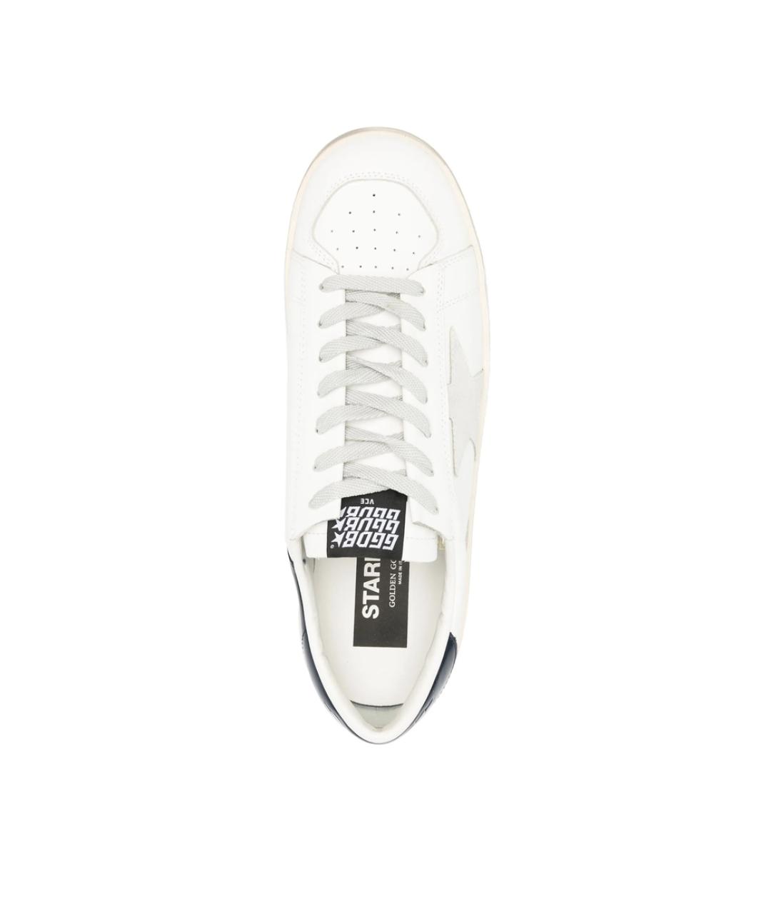GOLDEN GOOSE Белые кожаные низкие кроссовки / кеды, фото 2