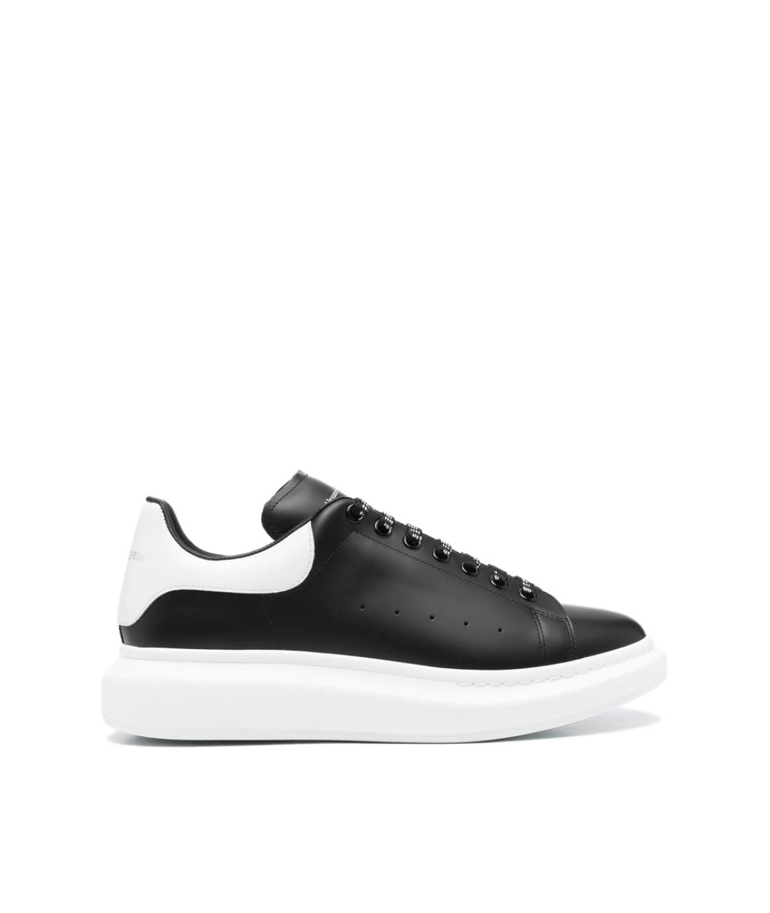 ALEXANDER MCQUEEN Черные кожаные низкие кроссовки / кеды, фото 1