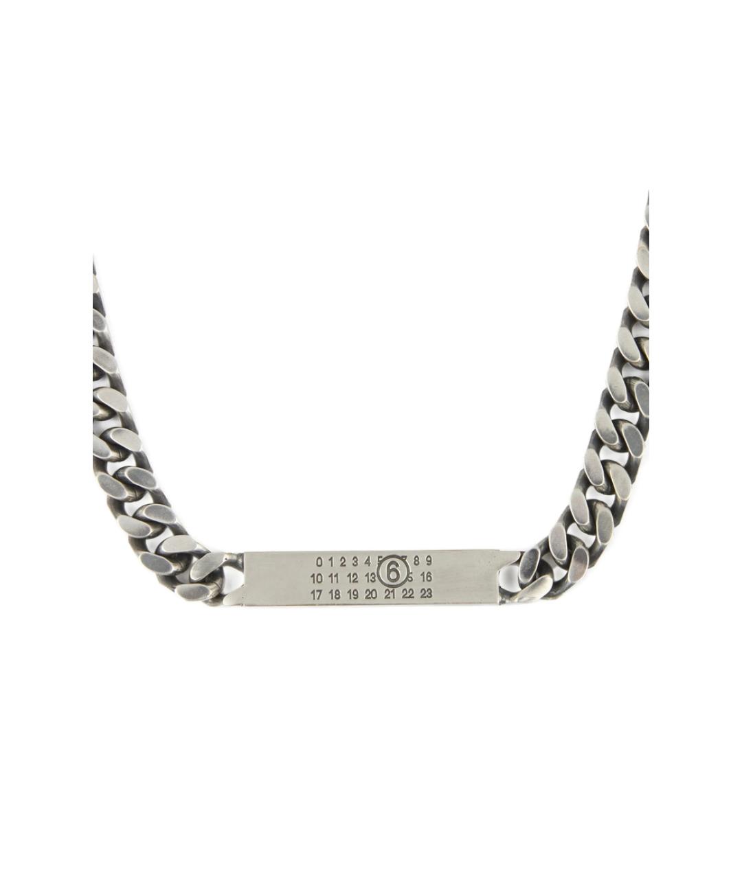 MM6 MAISON MARGIELA Серебряная металлическая цепочка/подвеска, фото 5