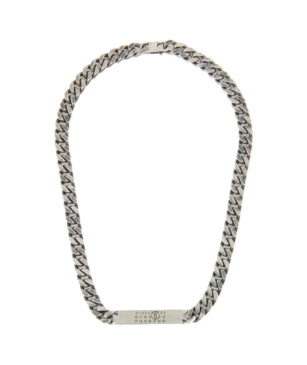 MM6 MAISON MARGIELA Серебряная металлическая цепочка/подвеска, фото 1