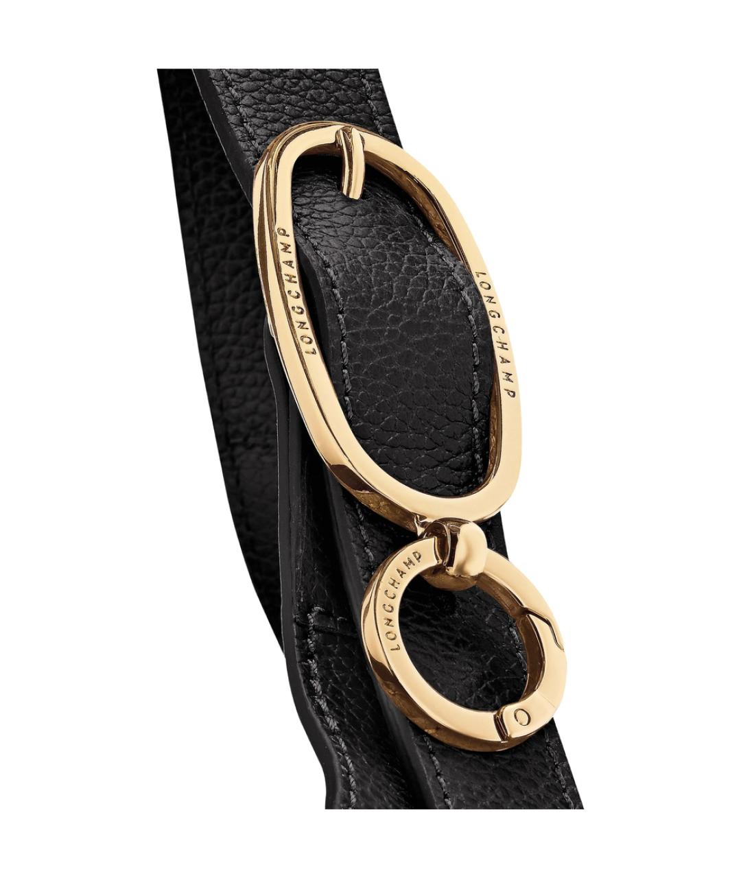 LONGCHAMP Черная кожаная сумка тоут, фото 2
