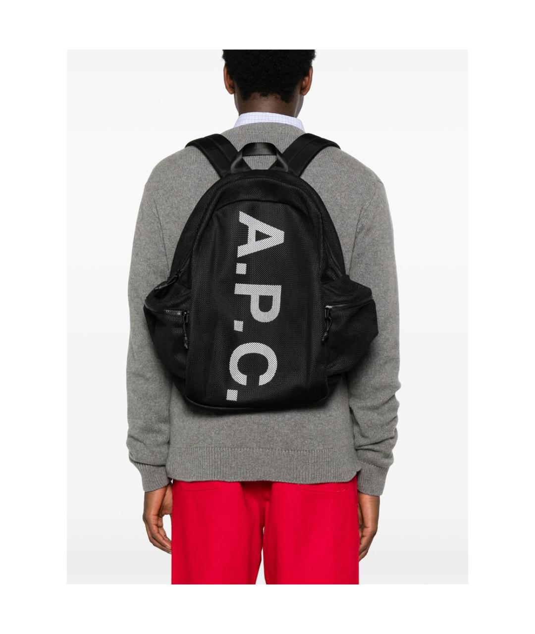 A.P.C. Черный синтетический рюкзак, фото 4